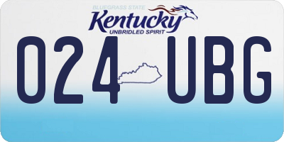KY license plate 024UBG