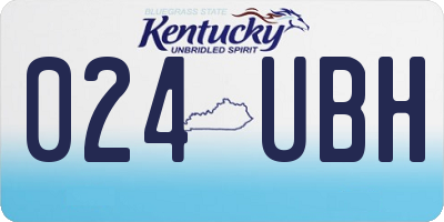 KY license plate 024UBH