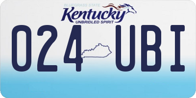 KY license plate 024UBI
