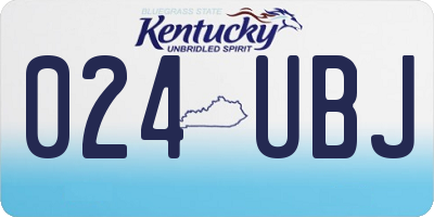 KY license plate 024UBJ