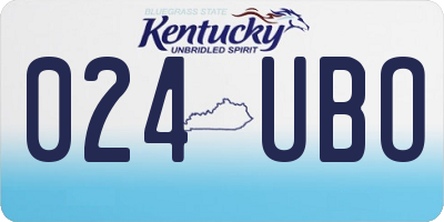 KY license plate 024UBO