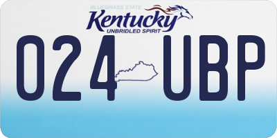 KY license plate 024UBP
