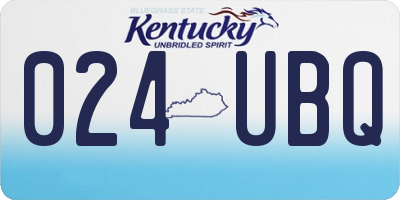 KY license plate 024UBQ