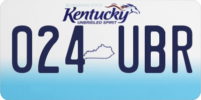 KY license plate 024UBR
