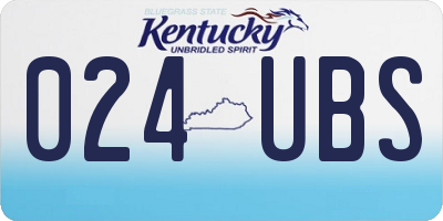 KY license plate 024UBS