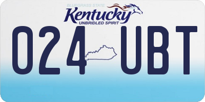 KY license plate 024UBT