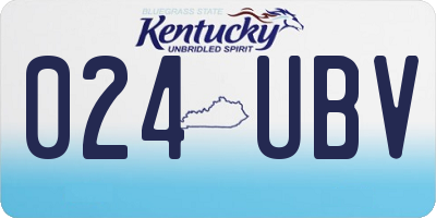 KY license plate 024UBV