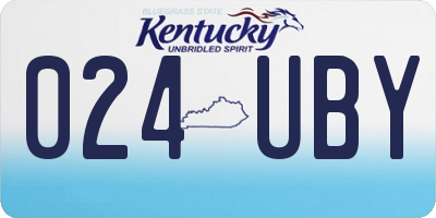 KY license plate 024UBY