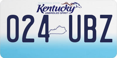 KY license plate 024UBZ