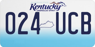 KY license plate 024UCB