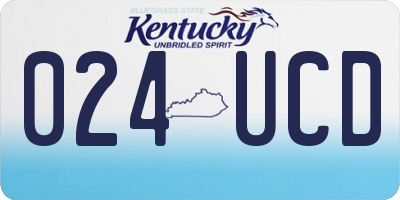 KY license plate 024UCD