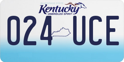 KY license plate 024UCE