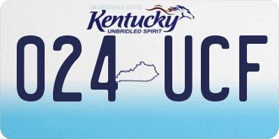 KY license plate 024UCF