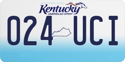 KY license plate 024UCI
