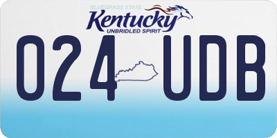 KY license plate 024UDB