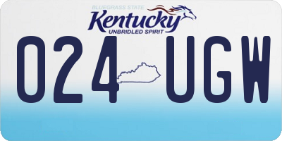KY license plate 024UGW