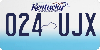 KY license plate 024UJX