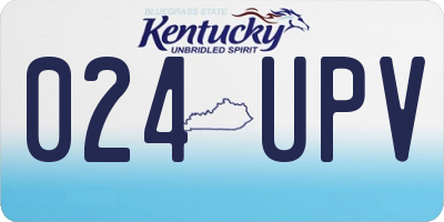 KY license plate 024UPV