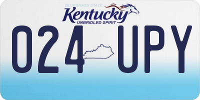 KY license plate 024UPY