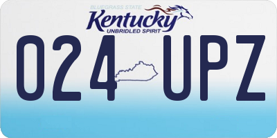 KY license plate 024UPZ