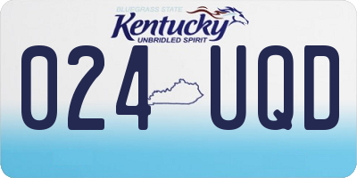 KY license plate 024UQD