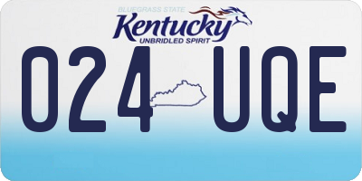 KY license plate 024UQE