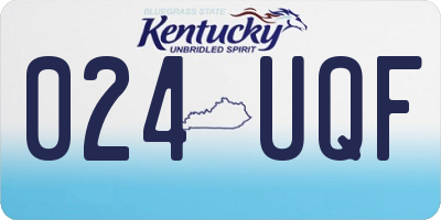 KY license plate 024UQF