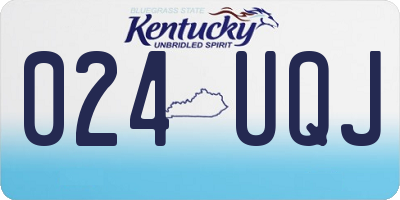 KY license plate 024UQJ