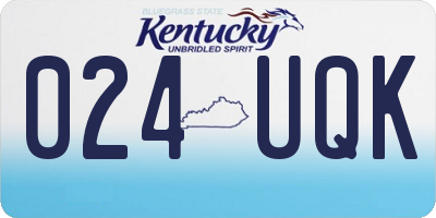 KY license plate 024UQK