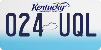 KY license plate 024UQL