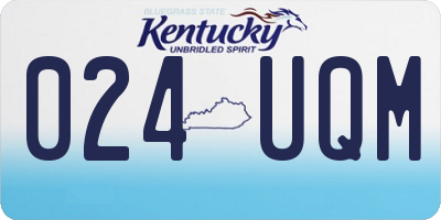 KY license plate 024UQM