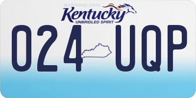 KY license plate 024UQP