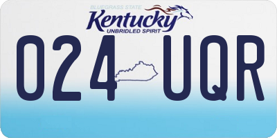 KY license plate 024UQR