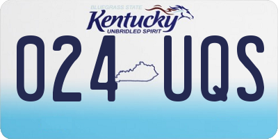 KY license plate 024UQS