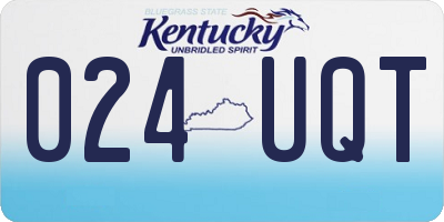 KY license plate 024UQT
