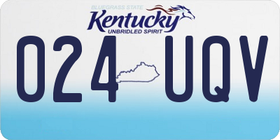 KY license plate 024UQV