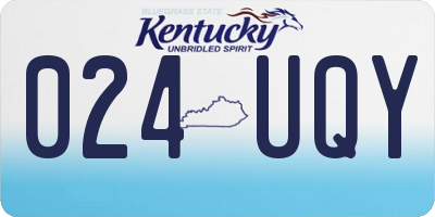 KY license plate 024UQY