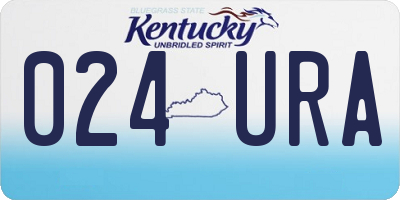 KY license plate 024URA