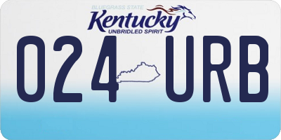 KY license plate 024URB