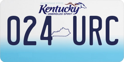 KY license plate 024URC