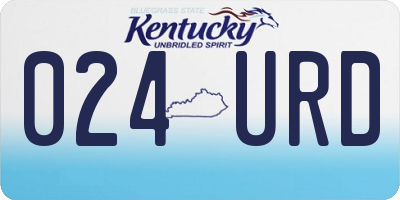 KY license plate 024URD