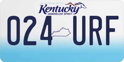 KY license plate 024URF