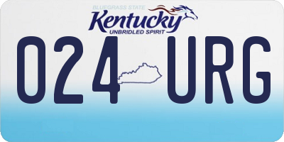 KY license plate 024URG