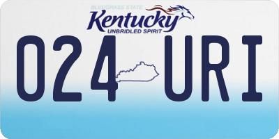 KY license plate 024URI