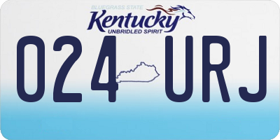 KY license plate 024URJ
