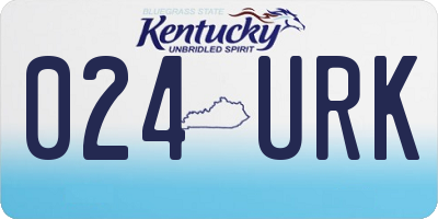 KY license plate 024URK