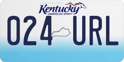 KY license plate 024URL
