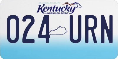 KY license plate 024URN