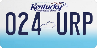 KY license plate 024URP