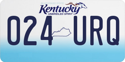 KY license plate 024URQ